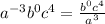 a^{-3}b^0c^4=\frac{b^0c^4}{a^3}