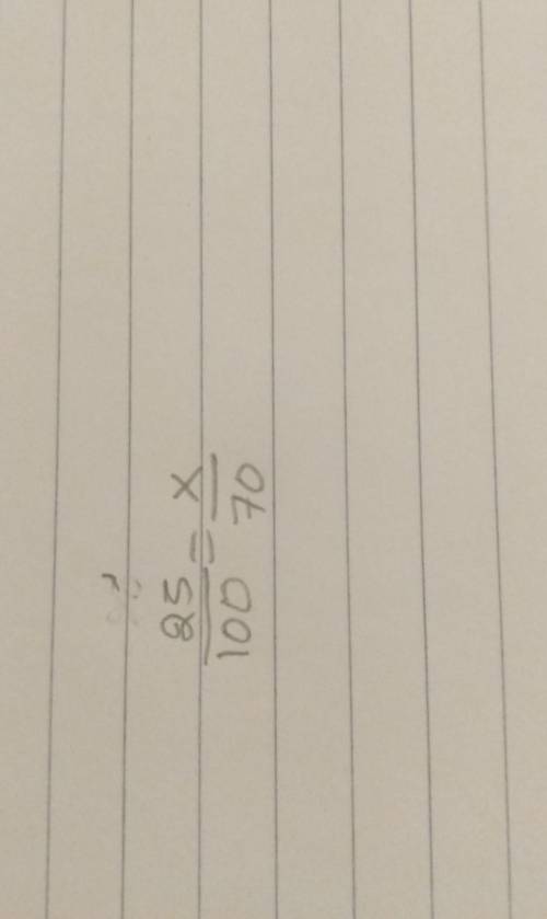 Which proportion is a representation of The numberxis 25% of 70?”