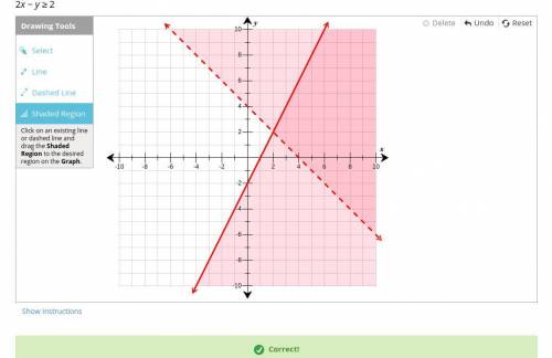 Use the drawing tools to graph this system of inequalities. Remember that isolating y is a helpful f