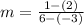 m = \frac{1-(2)}{6-(-3)}
