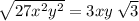 \sqrt{27x^2y^2}=3xy\:\sqrt{3}
