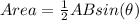 Area = \frac{1}{2}AB sin(\theta)
