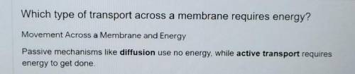 Which illustration of transport across the
membrane requires energy?