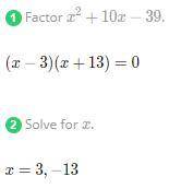 X2 + 10x - 39 = 0
Solve By completing the square