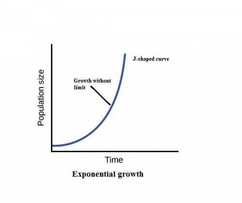 What does a population graph with a j curve show?  a. exponential growth  b. life span c. survivorsh