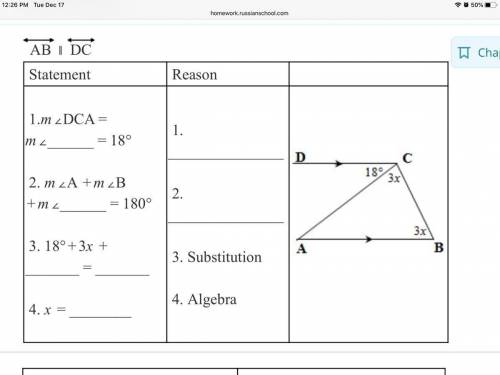 Find the value of x by filling in the blanks in the provided statement-reason solution. N = MP PLEAS
