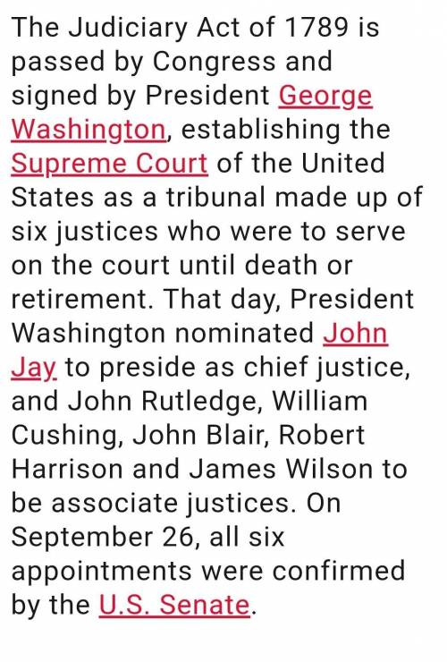 9. Who did President George Washington appoint as the first Chief Justice

of the Supreme Court? *
J