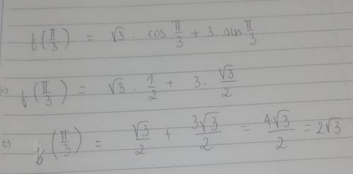 If f (x) = √(3) ×cos(x) + 3×sin(x) , then f َ(π/3)
