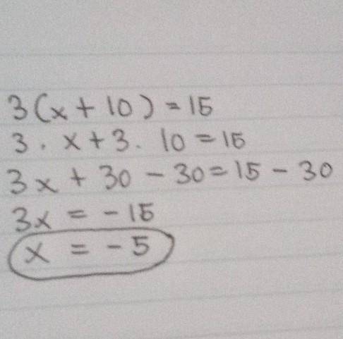 3 + x, when the value of x is 15