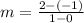 m=\frac{2-\left(-1\right)}{1-0}