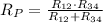R_P=\frac{R_{12} \cdot R_{34}}{R_{12} +R_{34}}