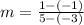 m = \frac{1-(-1)}{5-(-3)}