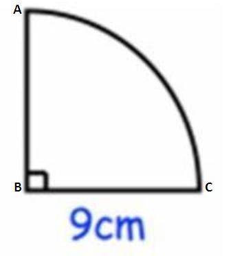 Calculate the perimeter of the shape to the nearest whole number