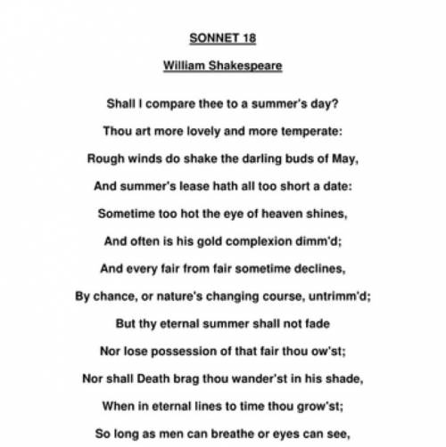 Can someone write a sonnet for me so i can understand how one is written?
