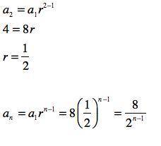 Consider the geometric sequence

8,4,2,1,...
If n is an integer, which of these functions generate t