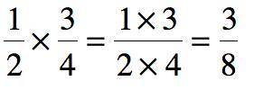 Solve 1/2 x 3/4 *
A. 3/8
B. 4/6
C. 5/4
D. 4/8