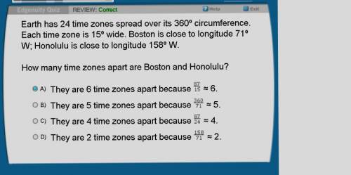 Earth has 24 time zones spread over its 360º circumference. Each time zone is 15º wide. Boston is cl