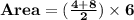 \mathbf{Area=(\frac{4+8}{2})\times 6}