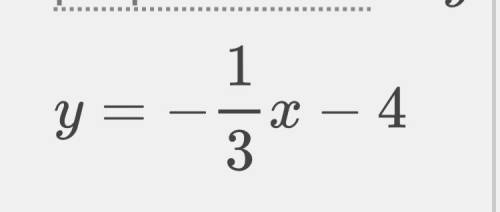 Write an equation for a line perpendicular to y = – 3x – 2 and passing through the point (-9,-1)
