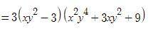 Factor 3x^3y^6-81 no clue man