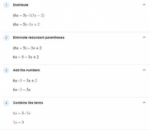 (6x-5) -(3x-2)
Can someone please help me with this question?