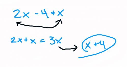 2x – 4 + x
Is the expression simplified?
Simplified
Not Simplified