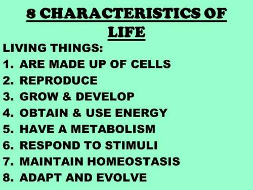 Which is not a characteristic of life?  a) adaptation  b) breathing  c) homeostasis  d) reproduction