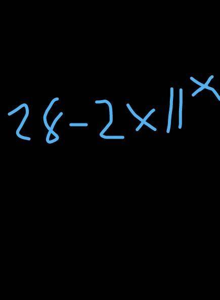 Simplify 28-(8+3)X(4-2)