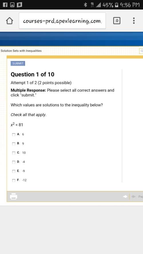 Which values are solutions to the inequality below? check all that apply.x2