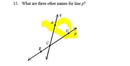 What are three other names for line p?
