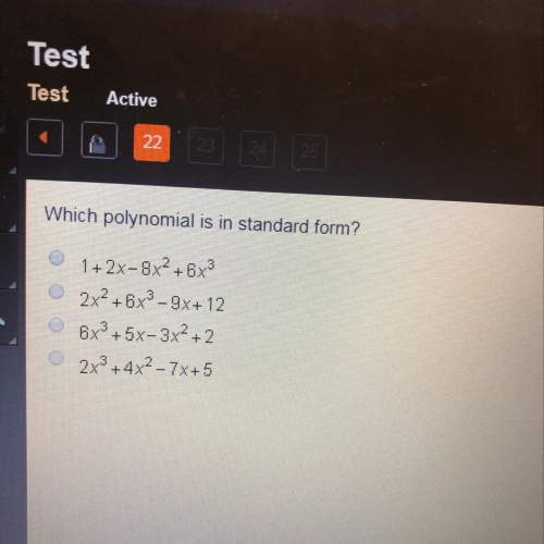 What polynomial is in standard form?