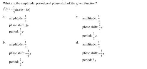 What are the amplitude, period, and phase shift of the given function?