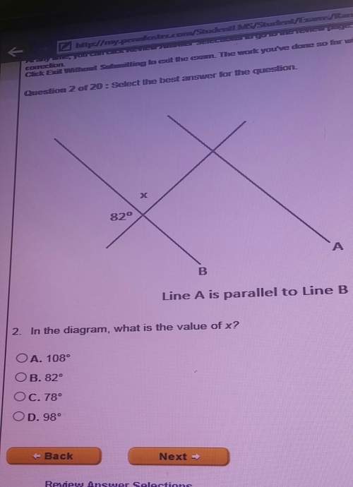 In the diagram what is the value of x?