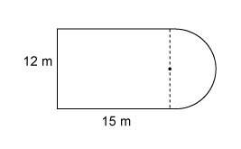 This figure consists of a rectangle and semicircle. what is the perimeter of this figure? use 3.14
