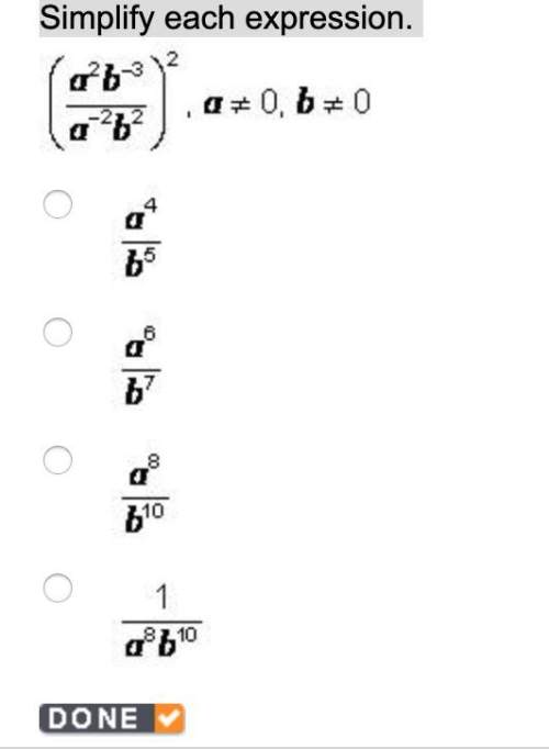 Simplify each expression. (a2b-3/a-2b2)2 a=/0 b=/0