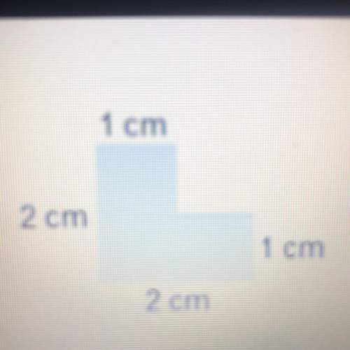 What is the area of the shape ?  a) 3 sq cm b) 4 sq cm c) 6 sq cm d) 9