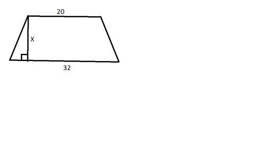 If the area of a trapezoid is 234 square units what is the value of x  base 1 - 32 base