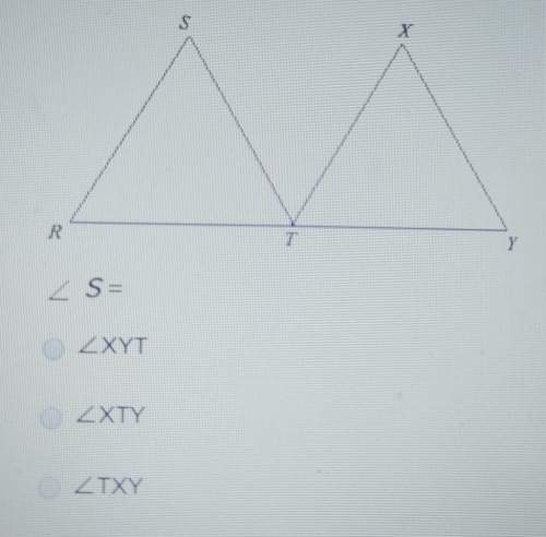 Complete the pairs of corresponding parts of rst=txy, s=
