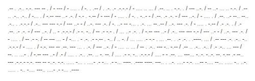 Can somebody translate this morse code for me ? i only need the long last bit of code at the end b