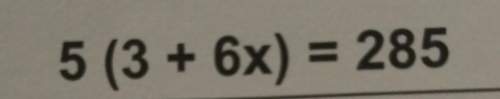 What is x equal to in this question