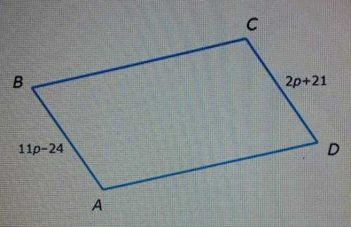 Find the value of p in parallelogram abcd