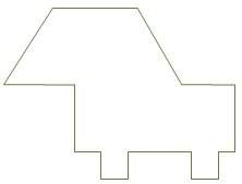 How can you decompose the composite figure to determine its area?  a. as two triangles,