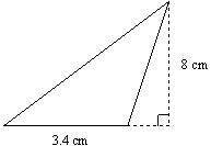 1. find the area. the figure is not drawn to scale. a. 11.4 cm2 b. 54.4 cm2&lt;
