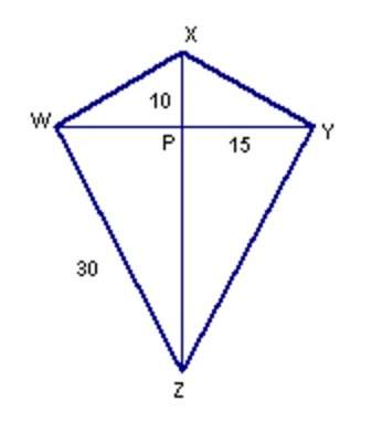 Find the length of xz in the kite below. round to two decimal points if necessary.