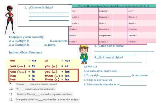 Correct answer only !  spanish questions 1 - 12