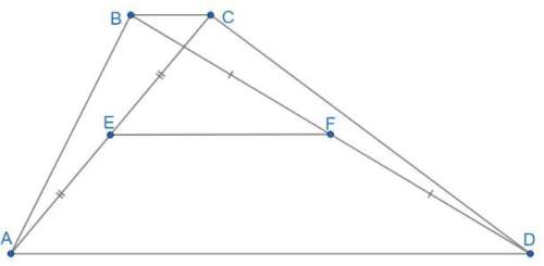 For the trapezoid abcd e and f are the midpoints of  ac and  bd respectively