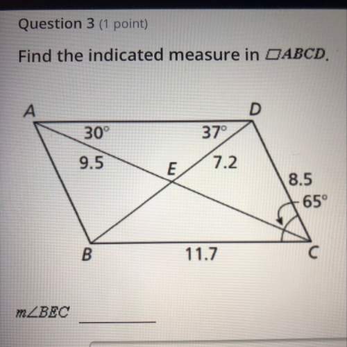 Find the indicated measure in parallelogram abcd m