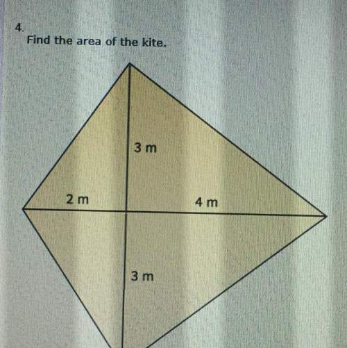 Find the area of the kite a. 26 m^2 b. 36 m^2 c. 30m^2 d. 18 m^2