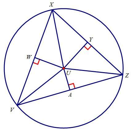 Given that point u is the circumcenter of triangle xvz, which segments are congruent?