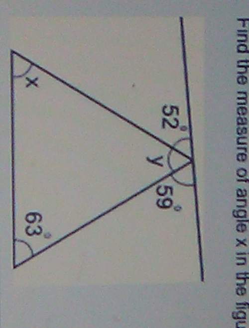 05.02 find the measure of the angle x in the figure below